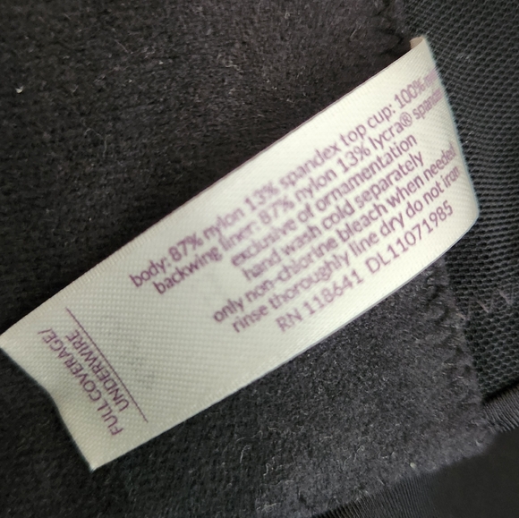 Cacique Illusion Full Coverage Support Solution Lightly padded Bra Black 44DD - Picture 7 of 8